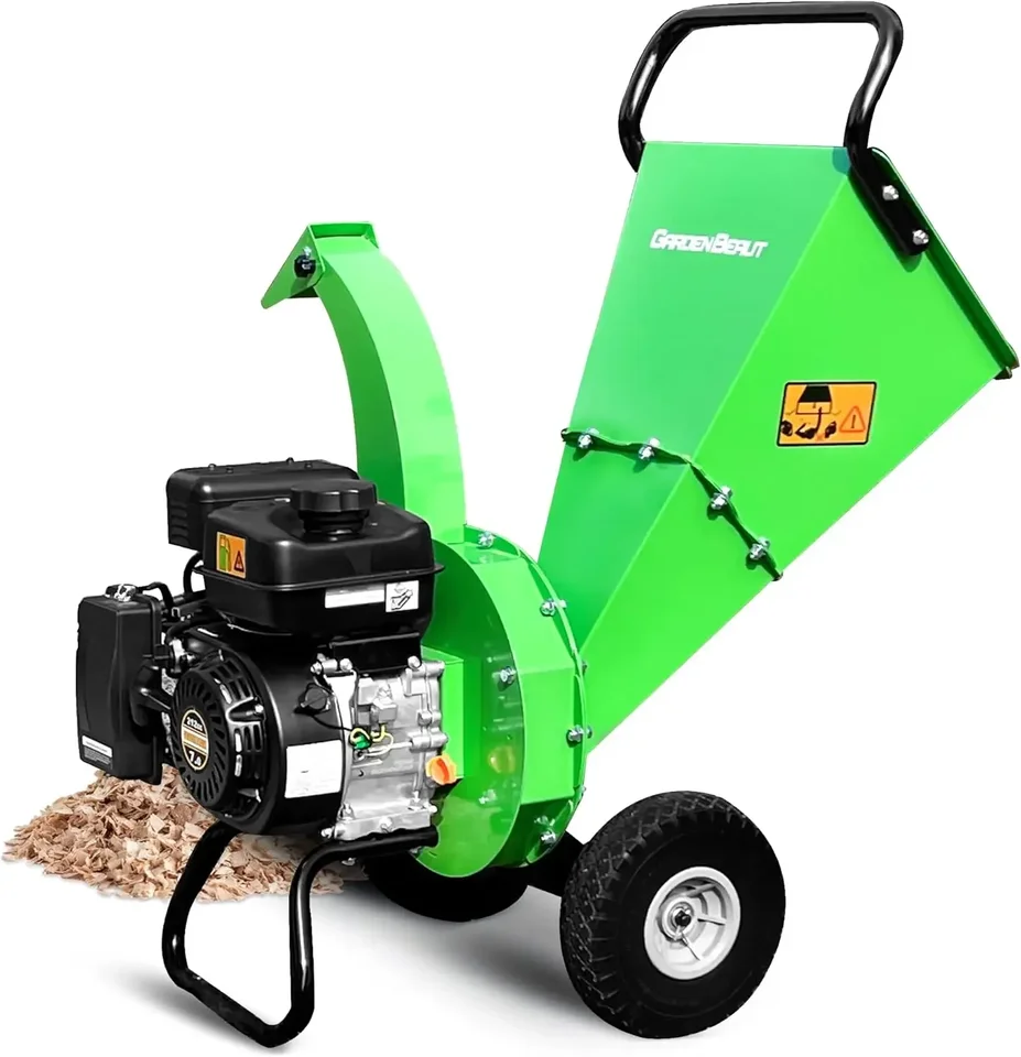 Heavy Duty 7HP Gas Powered Wood Chipper Shredder