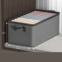 Fold Non Woven Fabric Storage Box Gray Home Supplies Clothing Underwear Sock And Kid Toy Storage Organizer Cosmetics 1