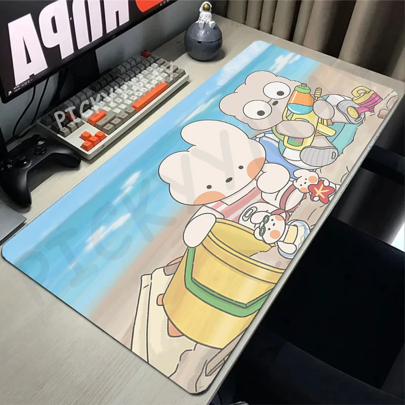

Mouse Pads Gaming Mousepads Cartoon Bear 40x90cm Large Mousepad Ocean Style Gamer Rubber Mat Company Desk Pad Design For Gift