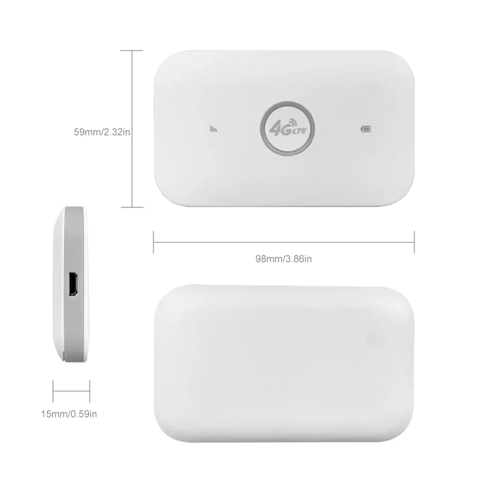 4G LTE Mobile WiFi Router Support 8 To 10 Users 150Mbps Portable WiFi Hotspot with Sim Card Slot Mini Outdoor Hotspot for Travel