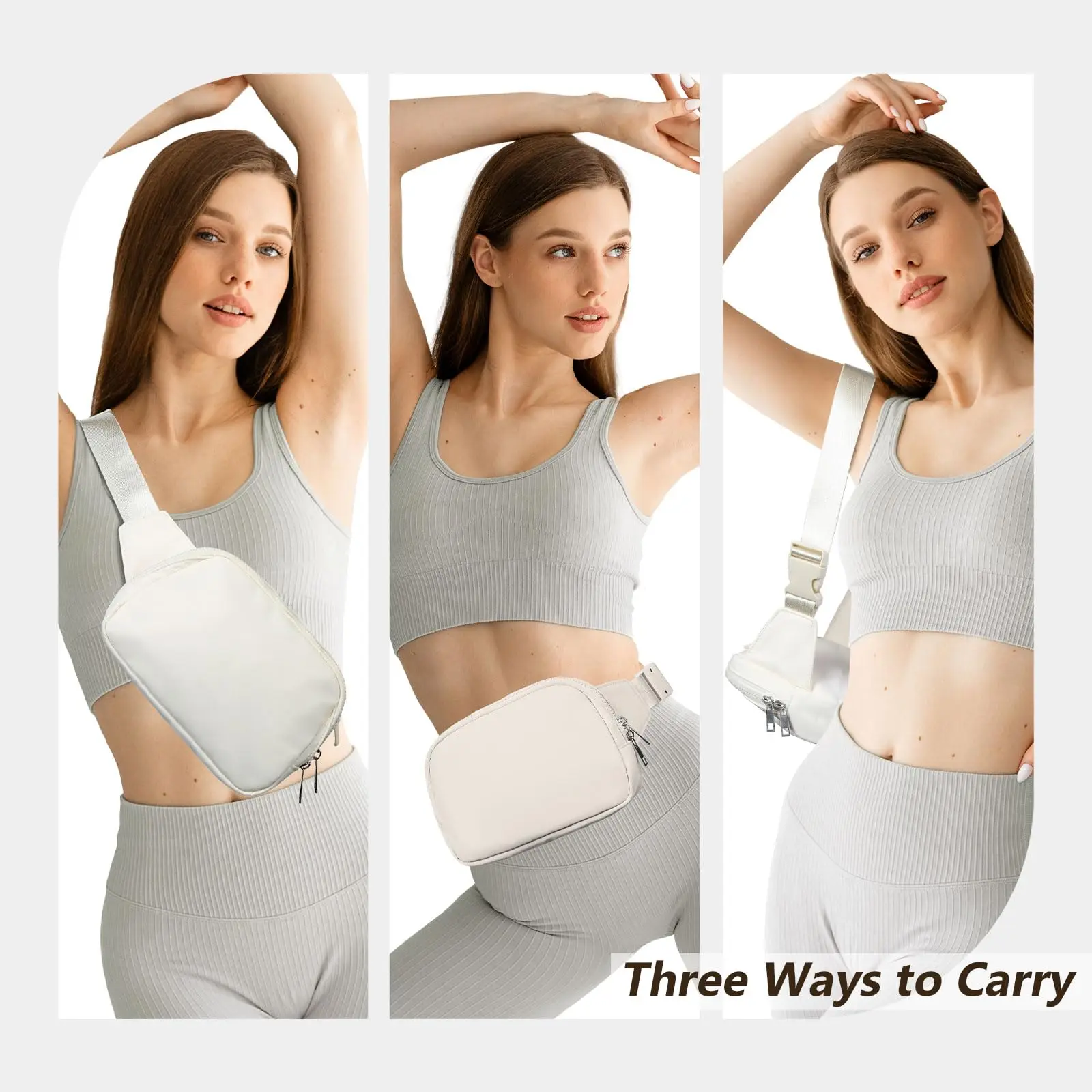 2L Belt Bag for Women Fanny Pack Cross Bags for Women Everywhere Belt Bag Fashion Waist Packs with Adjustable Strap