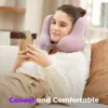 Travel Neck Pillow with Bluetooth Headset, Memory Foam Airplane Pillow for Head Support, Ergonomic Design Traveling Music Pillow 3