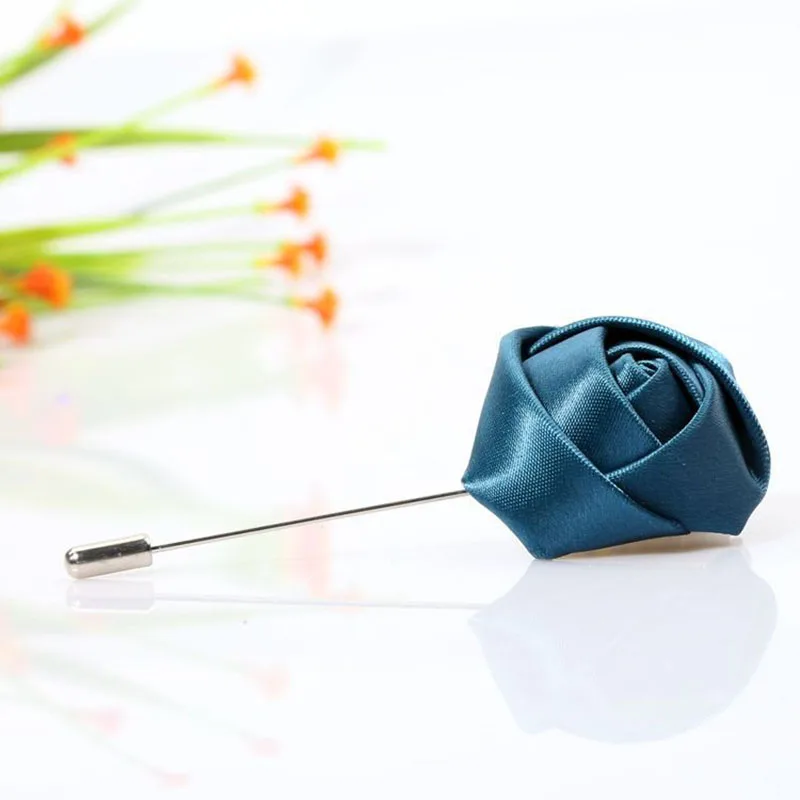 Boutonnières pour hommes pour mariage marié Corsage épinglettes ruban Roses fleur Mensuit boutonnière broche accessoires