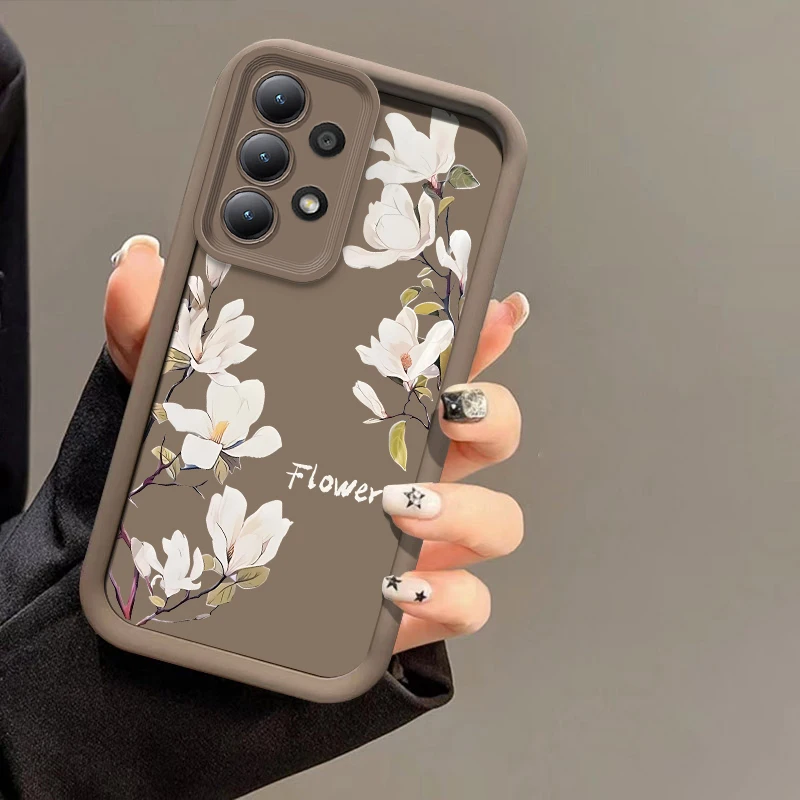 Floral Silicone Soft Phone Case - A55 Series