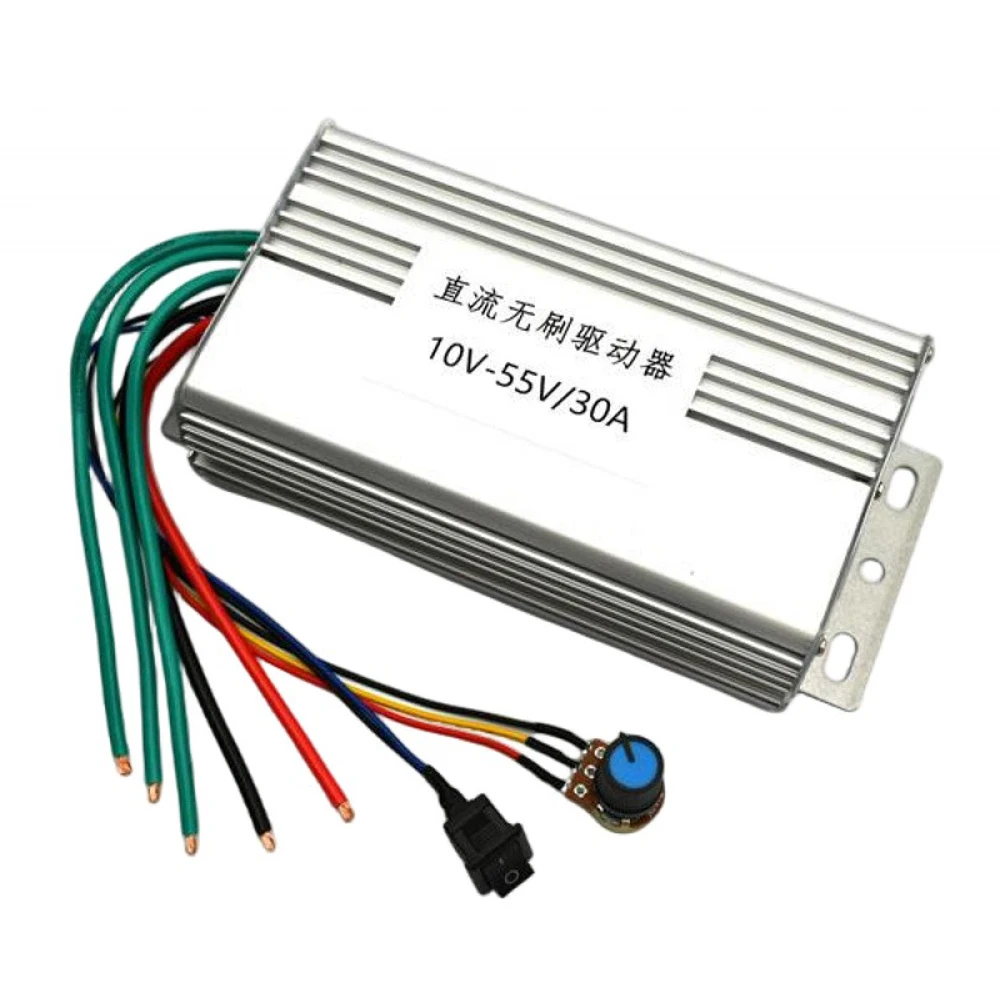 30A 1650W DC 브러시리스 모터 속도 조절기 스위치 드라이버 보드 모터 전기 조절기 DC 10V 24V 36V 48V 홀 없음