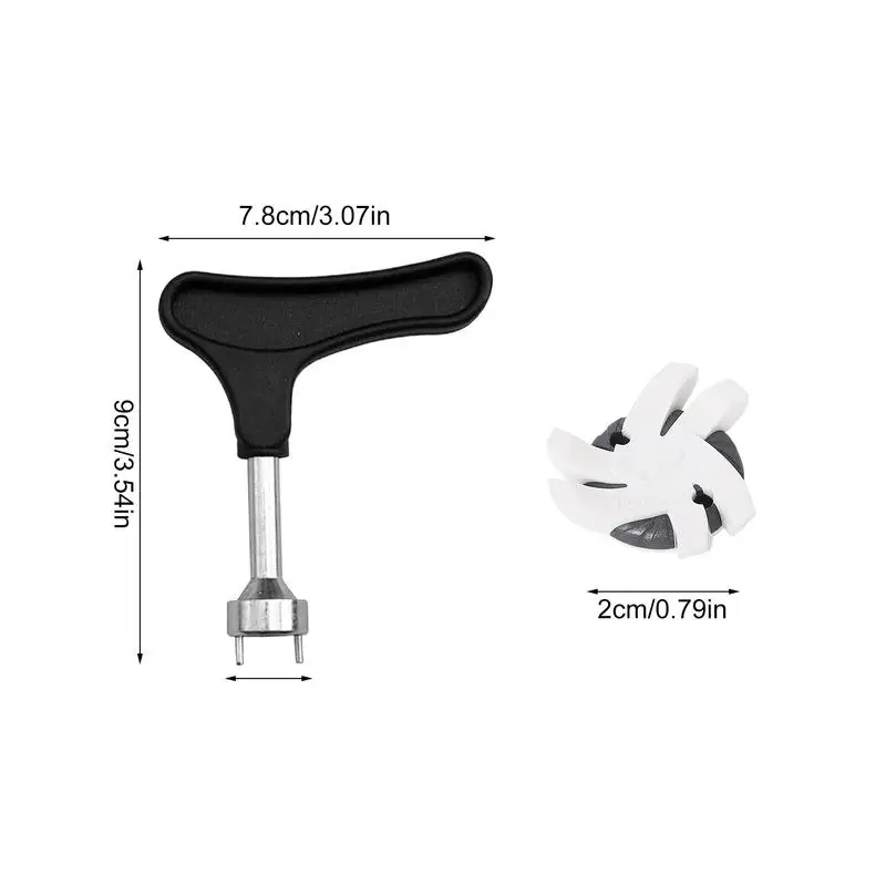 Golf Shoe Spikes Replacements 12 Pieces Footwears Anti Slip Golf Cleat Quick Twist Golf Spikes Golf Cleats Portable Wrench Screw 6
