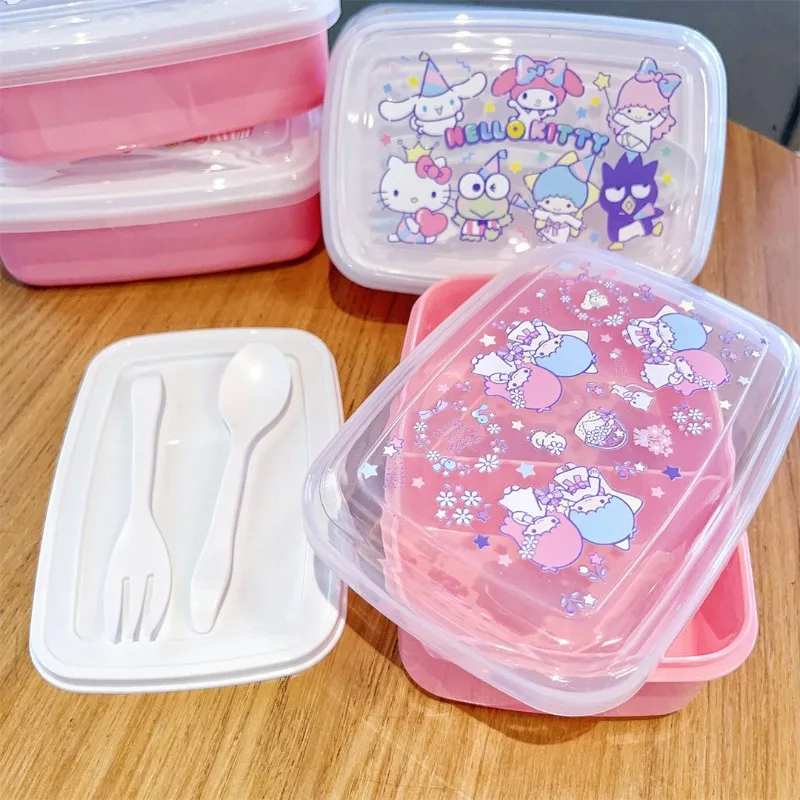 Pochacco Lunch Box Contenitore Bento Trasparente Sanrio Carino a 2 Strati Ermetico con Scomparti per Casa Scuola Regalo - immagine 2