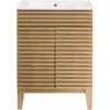 Render Vanity Floor, 24 Inch, Oak/White Sink bathroom vanity  bathroom cabinet  bathroom sink cabinet   bathroom sink cabinet 6