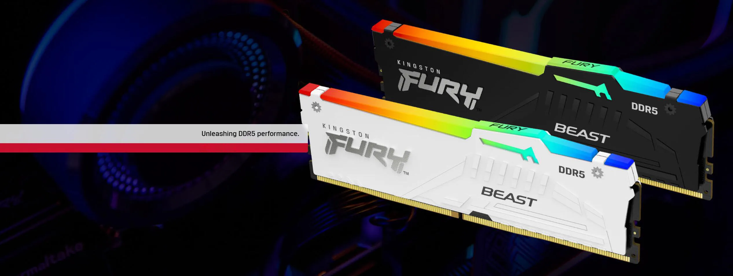 Description Picture 3 of itemKingston FURY Beast DDR5 RGB White AMD EXPO 16GB 32GB 5200 5600 6000 MHz Desktop AMD Intel CPU Motherboard  RAMs 1.1V