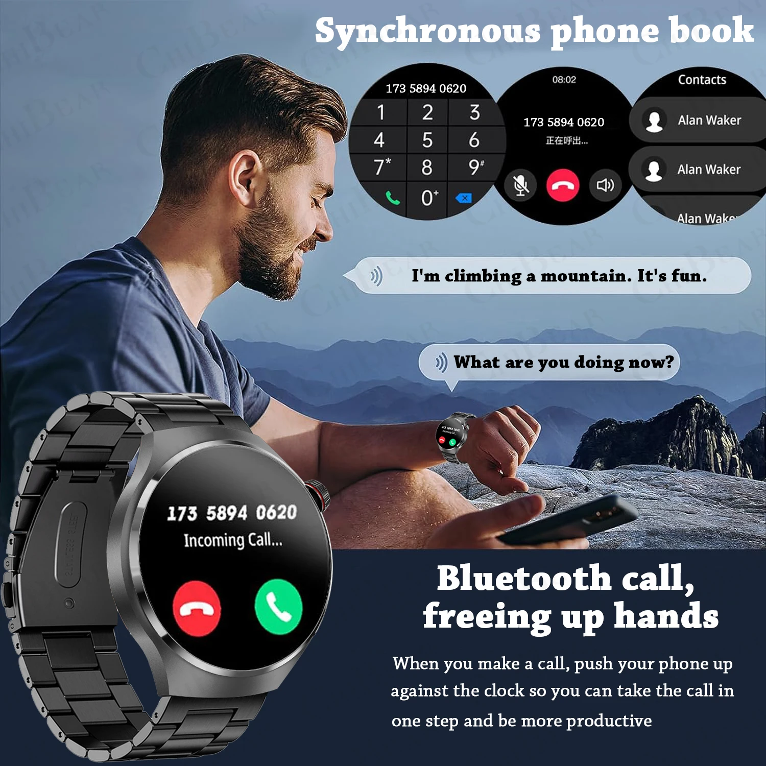 2025 New Women's Bluetooth Call Smartwatch 24 hours heart rate monitoring AI language assistant for Huawei Watch 4 Android IOS