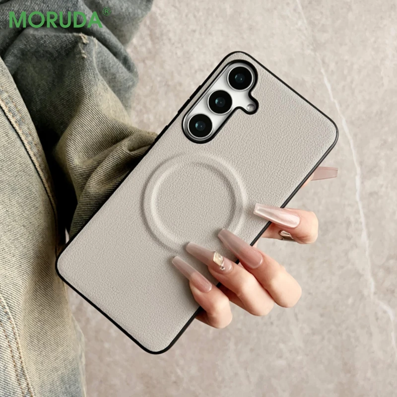 Luxury Magnetic Leather Case - Premium Shockproof PU Soft Cover