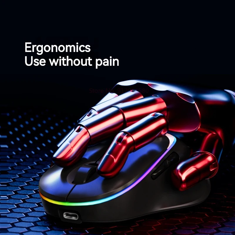 Dual-Mode Bluetooth 5.2 Mouse 2.4G Wireless Mouse 400mAh Rechargeable Silent LED Gaming Mice Laptop Tablet wireless mouse,gaming mouse,wireless gaming mouse