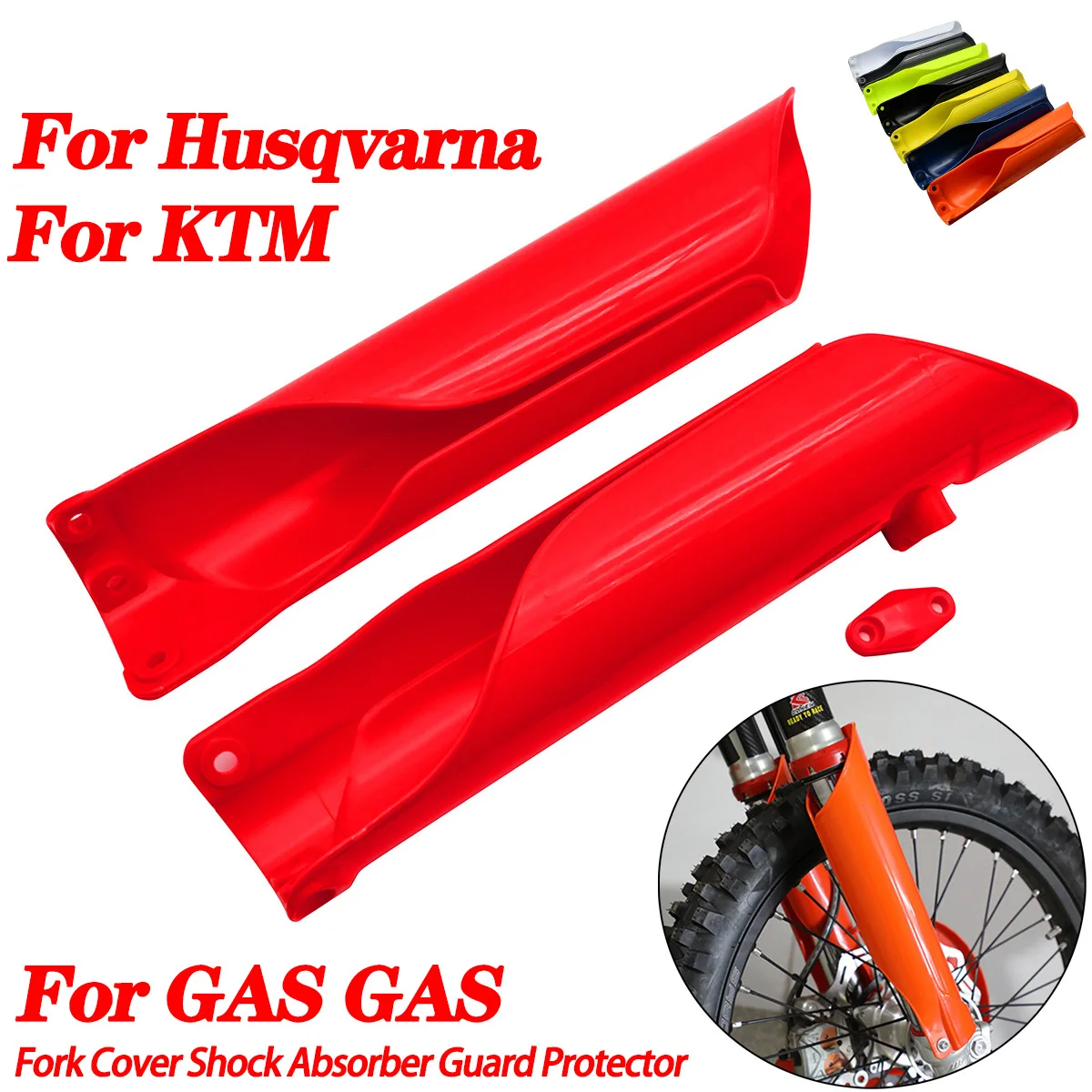 2-Piece Motorcycle Fork Guard Covers For CR125R CR250R CRF450R | ABS Plastic Shock Protector 2004-2014