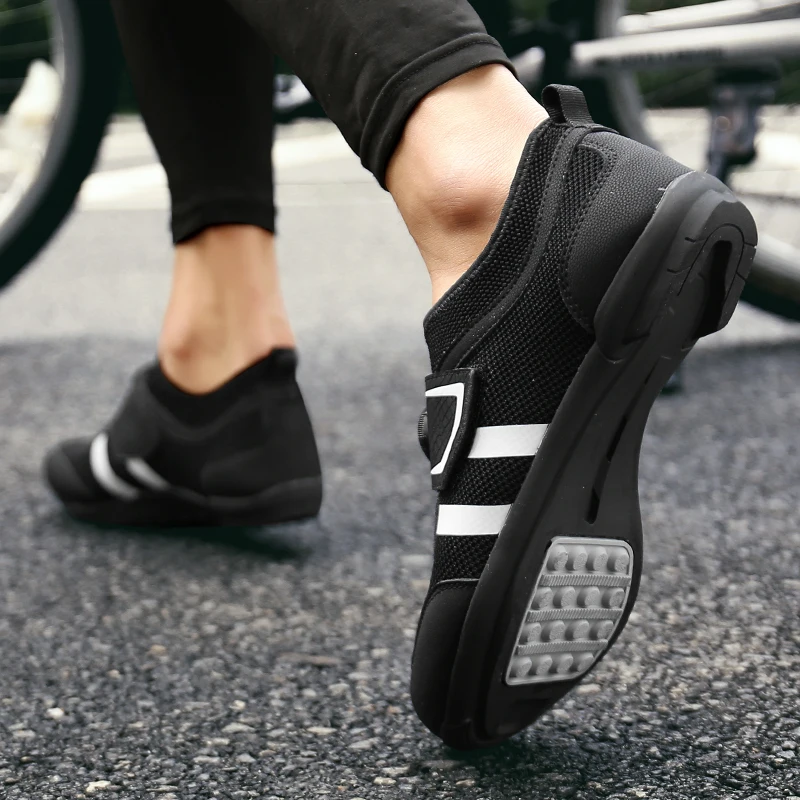 Rubber Bicycle Sport Shoes Mesh Breathable Men Women Daily Outdoor Road Cycling Training Sneaker Cycle Practice Shoes
