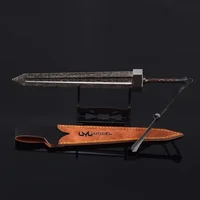 22cm Weapon Greatsword Colossal Sword Game Peripheral Steel Sword Damascu Uncut Katana Display Decoration Collection for Kid Toy 2