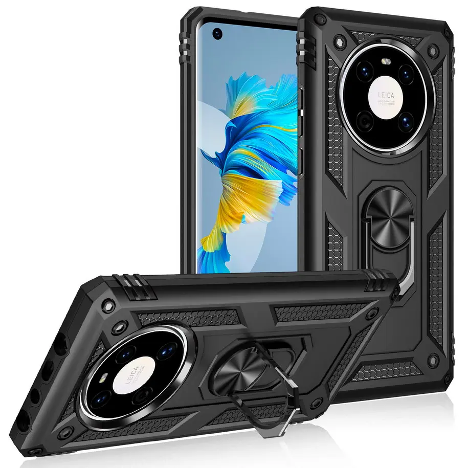 Armor Shockproof Silicone Hybrid Case with Metal Ring