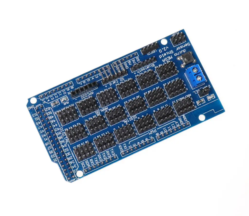 Per Arduino Mega Sensor Shield V1.0 V2.0 Dedicato Di Espansione Scheda Di Sviluppo Mega 2560 Sup Iic Bluetooth Sd Parti Di Robot Fai Da Te