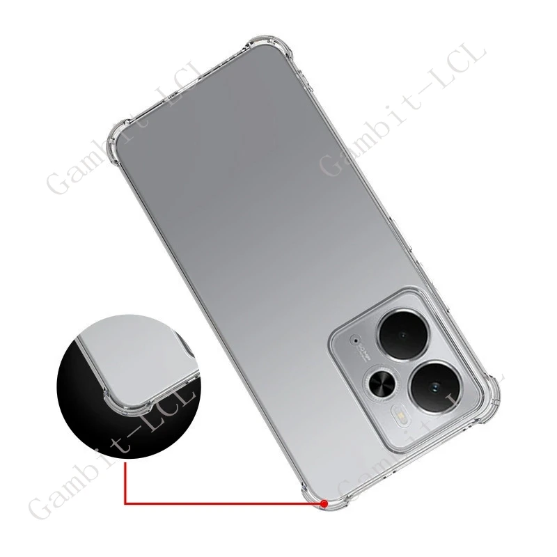 Shockproof Anti-Fall Soft TPU Back Cover Case