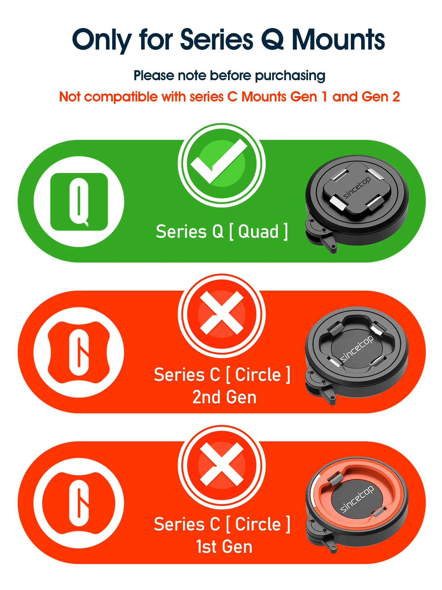 Shockproof Case for iphone 15/14Plus/13 Mini/12/11 Pro/15Pro Max Quick Mount Case with Adapter for sincetop Mount Series Q