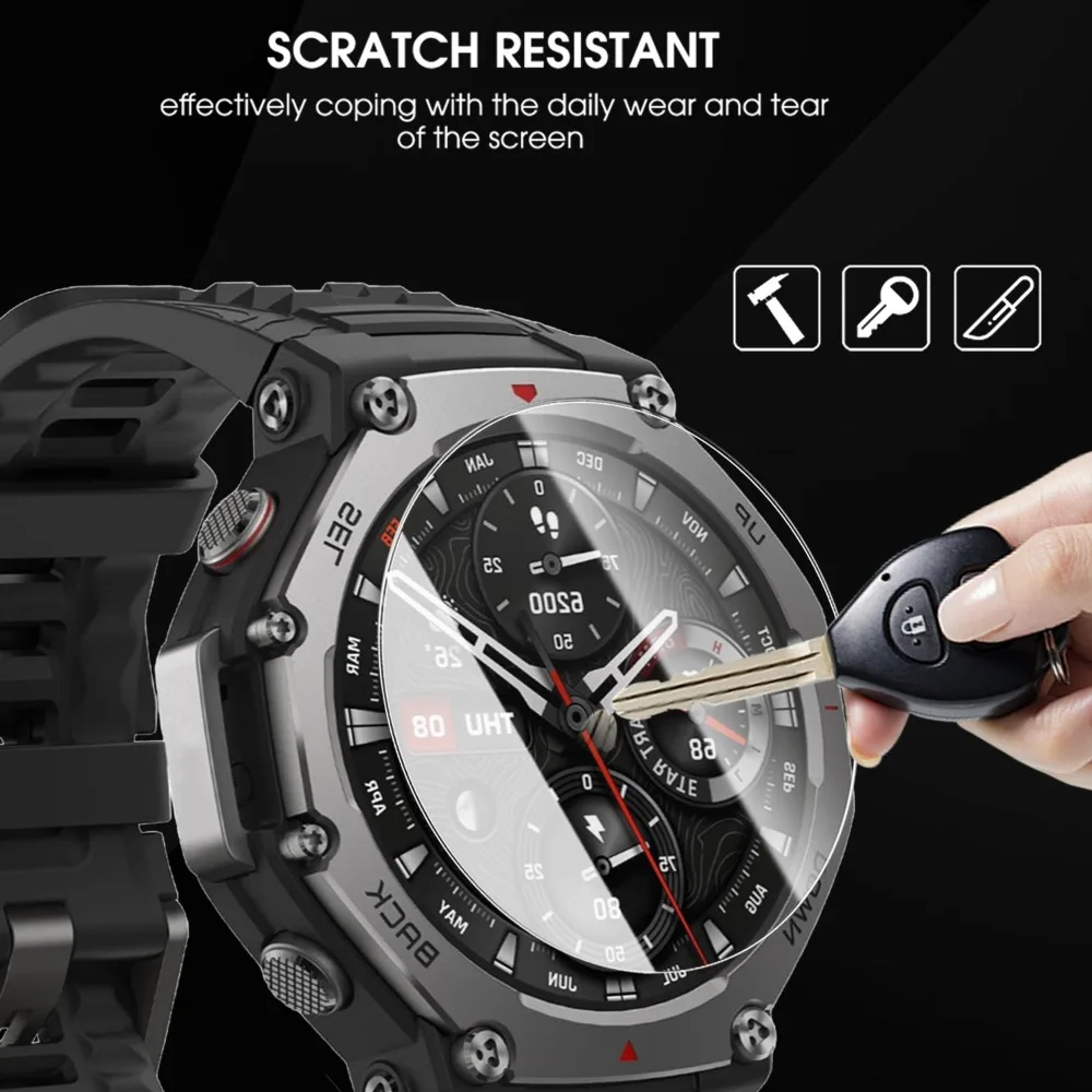 Amazfit T-Rex 3 Pro 화면 보호기 용 1-10pcs 강화 유리 안티 스크래치 보호 필름 HD 클리어 시계 스크린 유리 필름