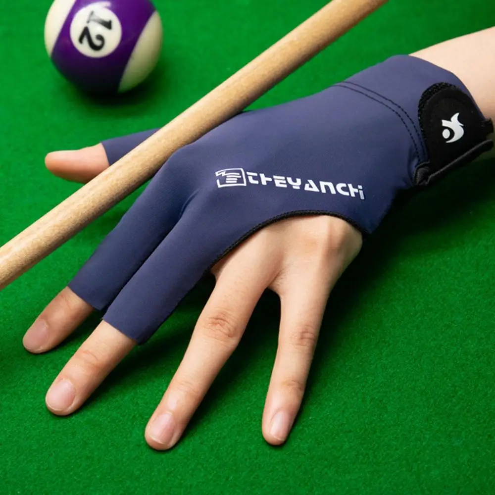 Description Picture 4 of itemOpen Finger Billiard Pool Gloves Adjustable Sticker Snookers 1pc Billiards Cue Gloves Smooth Soft Portable Training Accessories