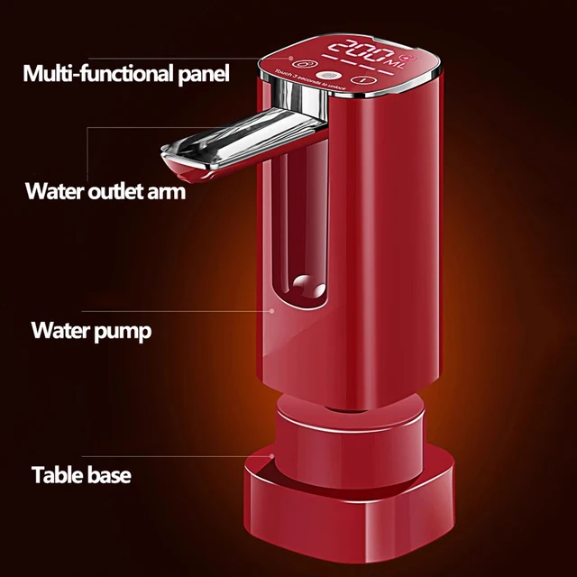Water Dispenser, Portable Electric Water Bottle Pump Rechargeable For 5 Gallon Bottles