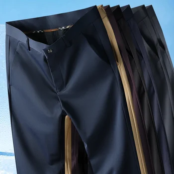 Men's Thin Stretch Straight-Leg Summer Pants 1