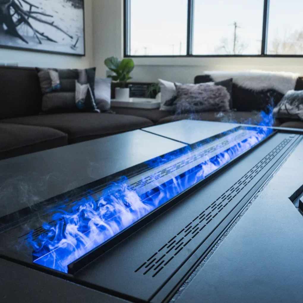 Water Electric Fireplace 3D Remote Control APP Interior Decoration Steam Fireplace Mist Embedded Realistic Mist Flame