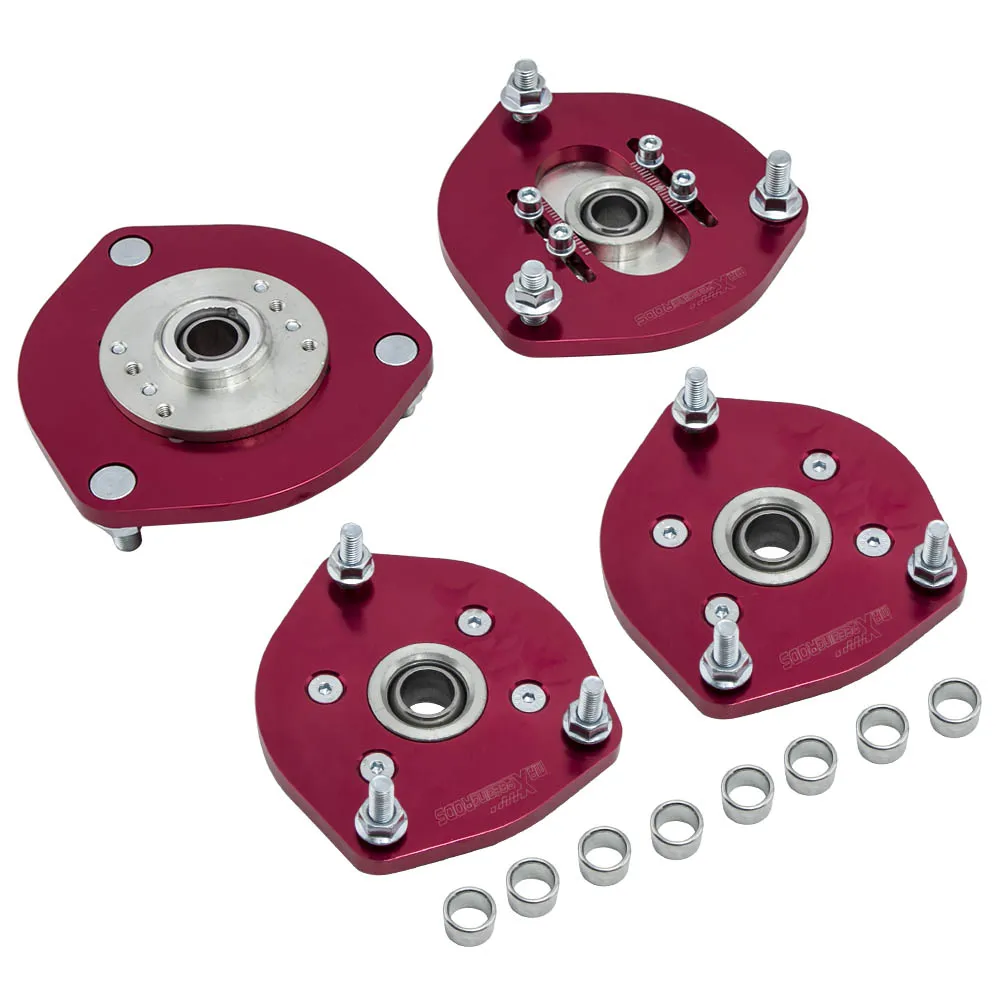 

4pcs Coilover Kits Camber Plates Top Hat Mounts For Toyota Camry XV40 2007 2008 2009 2010 2011