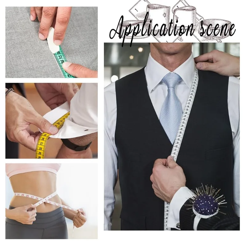 Measuring Tape Ribbon 10m/ 11 Yard Cotton Ribbon Scale Seamstress Tape Cloth Measure Sewing Lose Weight Body