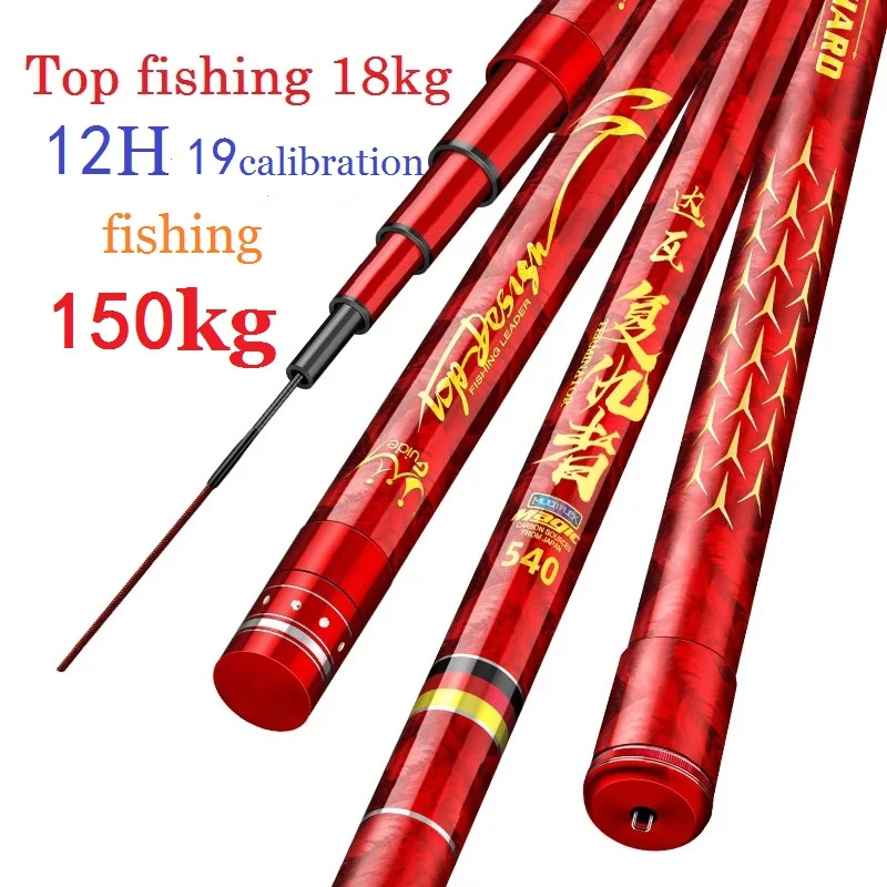Dawa Avengers Super Hard And Light 12H19 Calibrazione Big Object Rod In Fibra Di Carbonio 3.6M-12M Canna Da Pesca Pesante Gigante Regolabile