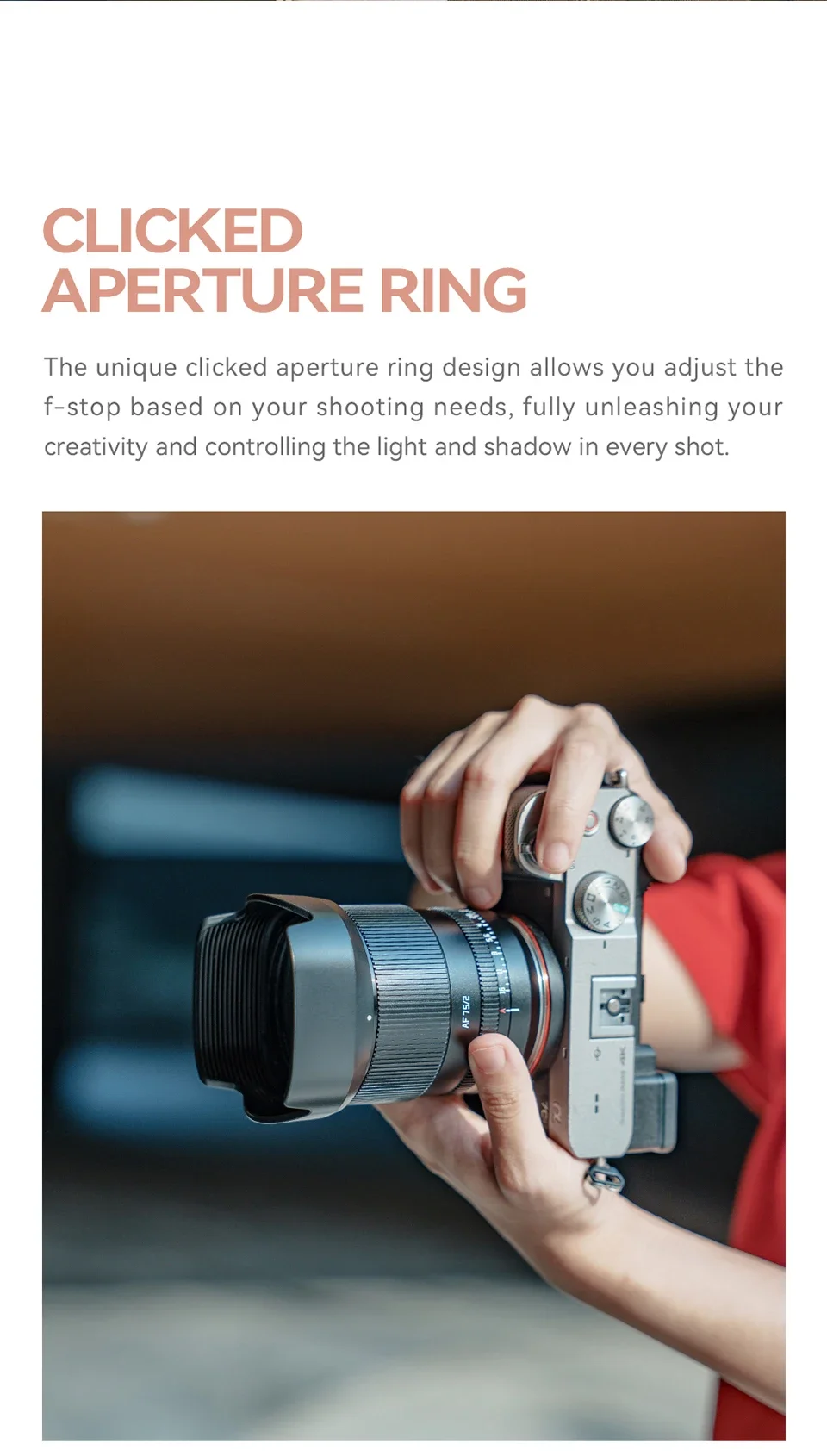 75mm F2 AF Full Frame Lens E Z XF L mount for Sony A7M4 a6000 zve10 a6700 FX30 N