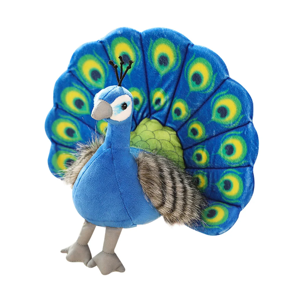 

30cm Cartoon Peafowl Stuffed Animal Toys Lifelike Soft Plush Peacock Doll Bird Toy For Kids Children Gifts