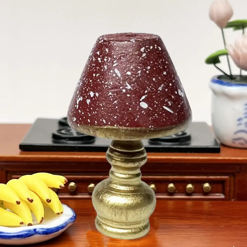 Dropshipping!! 1:12 Dollhouse Desk Lamp Model Realistic Miniature Table Lamp Toy Exquisite Dollhouse Furniture Accessory