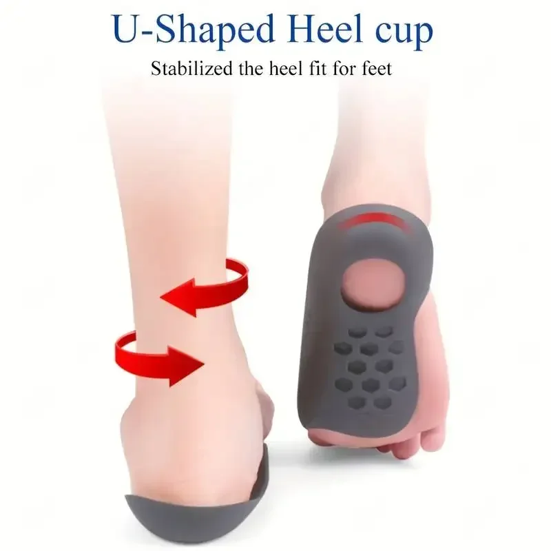 1 Pair Orthotic Insoles For Flat Feet O-Shaped Legs And Plantar Fasciitis - Unisex Arch Support Shoe Inserts 4