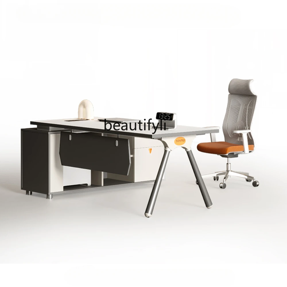 Office Tables Simple Modern Light Luxury Executive Desk and Chair Combination Fashion Office Desk Minimalist Style