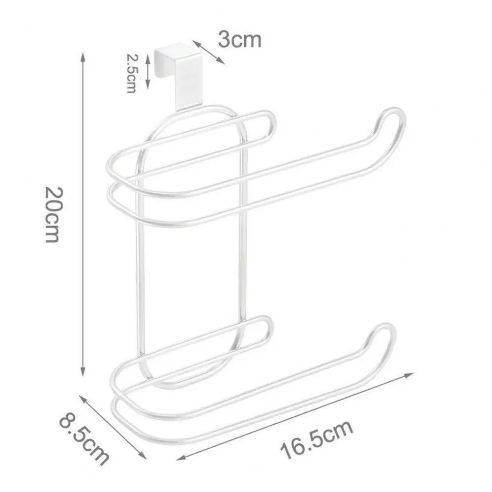 Tissue Holder Double-layer Toilet Paper Holder with Strong Load-bearing Capacity Rust-resistant Tissue Rack for Bathroom Kitchen