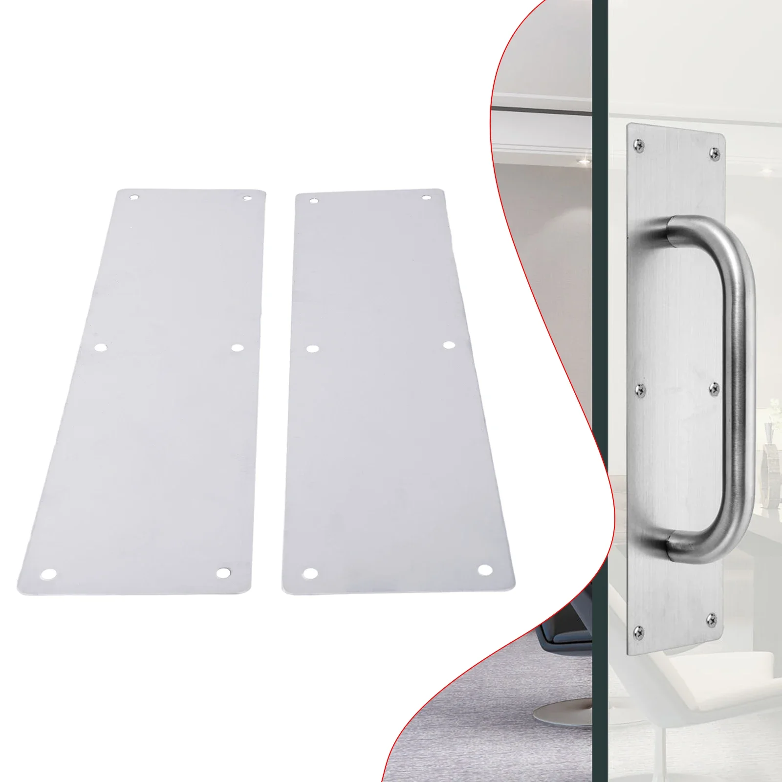 Door Push Plate Kick Plate Interior Or Exterior Stainless Steel Door Protection Stainless Steel Fire Door Sliding Plate