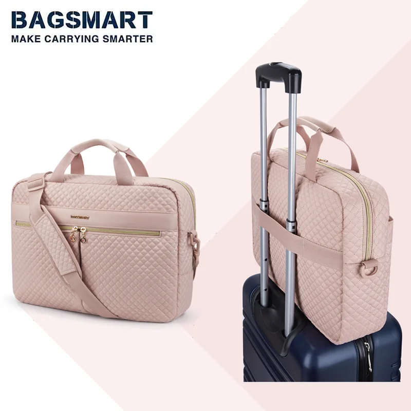 Bagsmart-bolsa para Laptop para Mulheres Maleta de Computador Messenger Bolsa Escritório Viagem Negócios 17.3 15.6