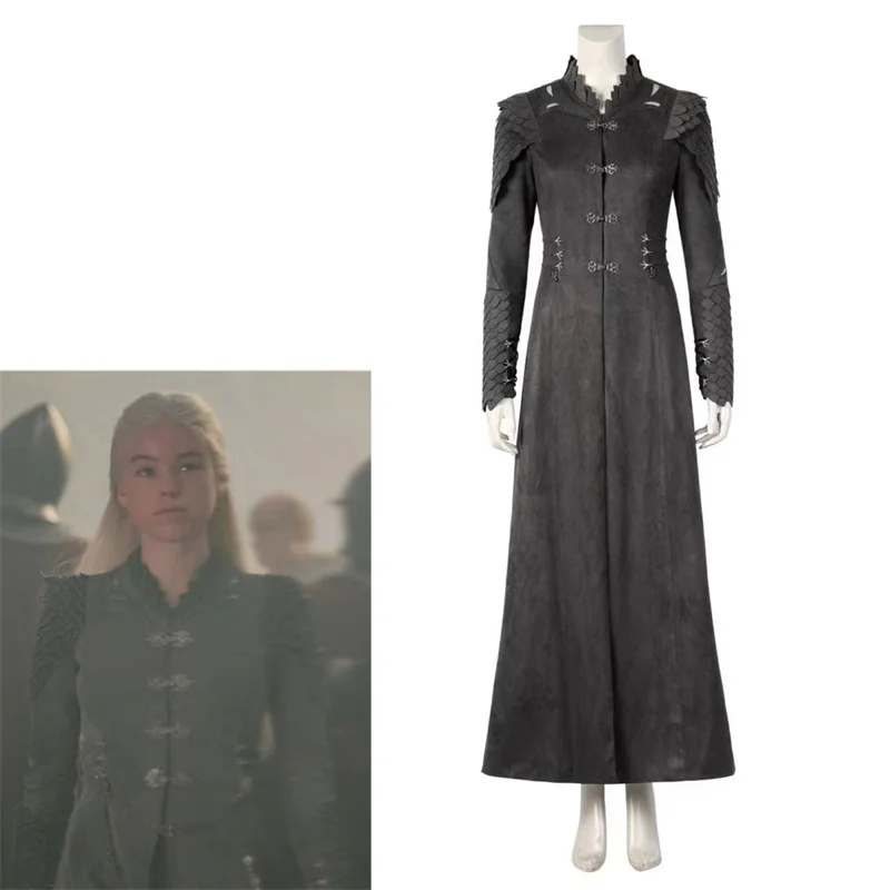

TV Rhaenyra Cosplay Costume Black Uniform Suit Adult Women Halloween Carnival Party Outfits