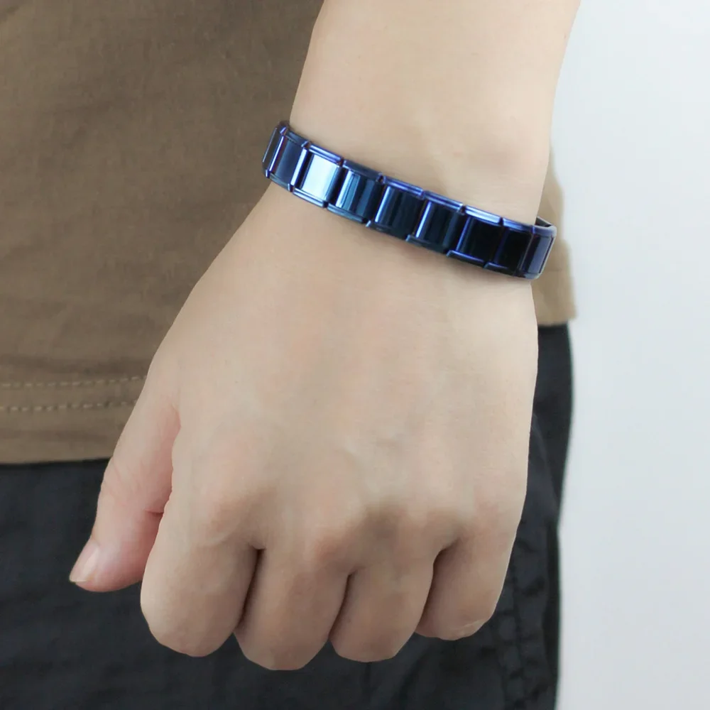 Bracelet for charm bracelet Boys Birthday Gift Hapiship 13mm Men's Stainless Steel Elastic