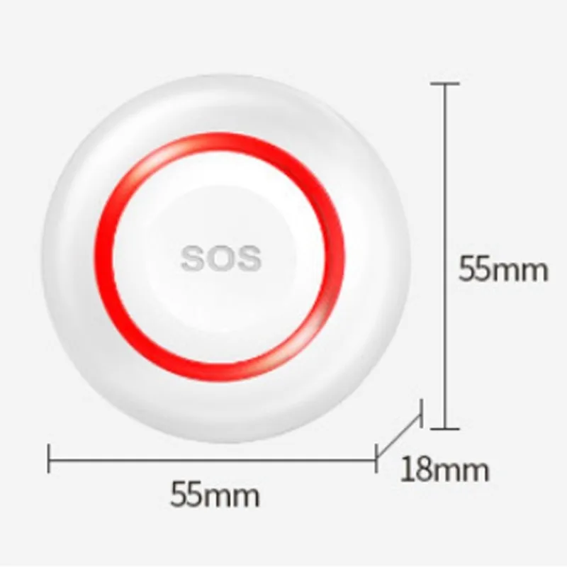 B63B-긴급 SOS 버튼 장애인 및 노인 간병인을 위한 Tuya Wifi 스마트 홈 경보 시스템 무선 간호사 경고 장치