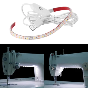재봉틀 LED 조명 스트립, 유연한 네온 5V USB 아이스 테이프, 차가운 30cm 산업용 기계 작동 LED 조명, 터치 스위치 포함