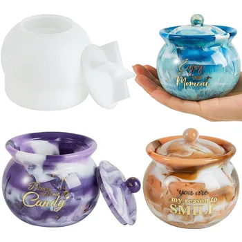 Jars Resin Molds with Lid 1