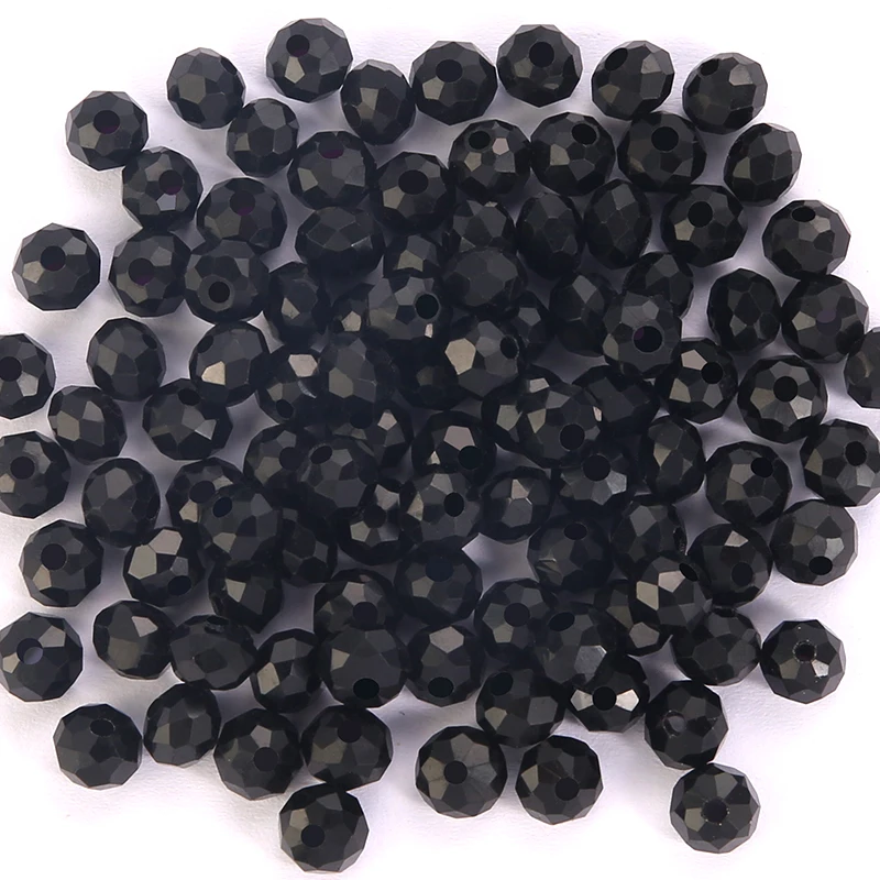 Sparkling Faceted Glass Rondelle Beads for Jewelry Crafting and DIY Accessories