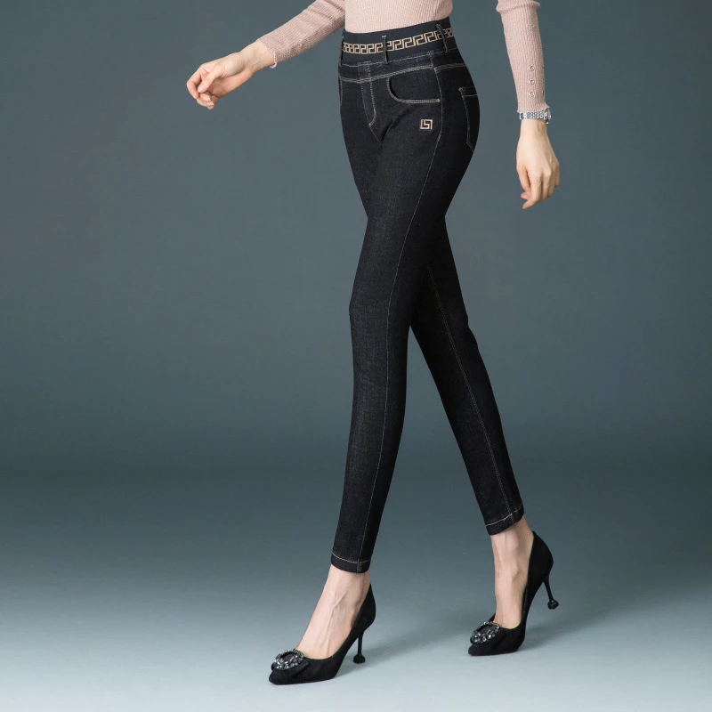 2022 New Casual Ladies Cotton High Quality Pants Fashion Slim Summer Womens Pants black jeans