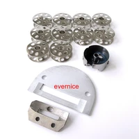 13 Piece Bobbin Case, Bobbins, Needle Plate & Feed Dog Set for Consew 206RB Industrial Walking Foot Sewing Machine - Image 2