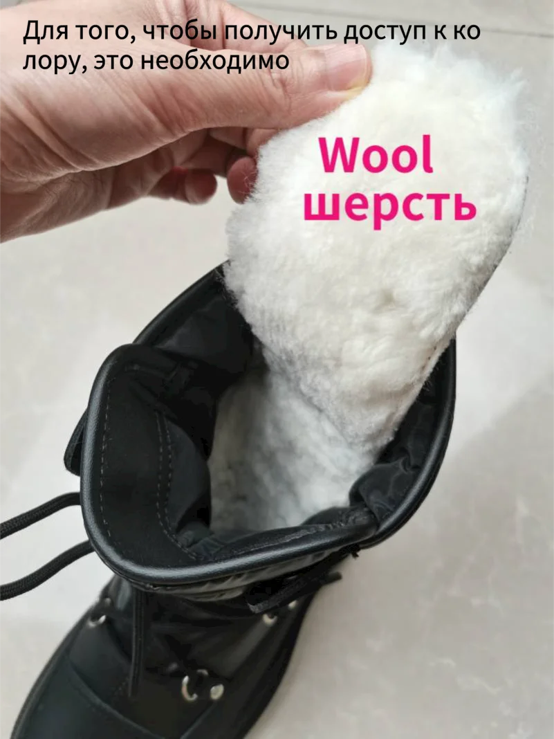 Meotina Women Ankle Snow Boots Round Toe Platform Flat Wool Fur Lace-up Ladies Fashion Short Boot Autumn Warm Winter Shoes Blue women snow boots,women ankle boots