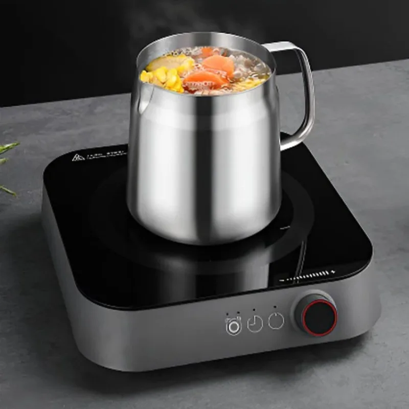 1.5L/2L Small Stainless Steel Deep Fryer Pasta Strainer Basket Chicken Fried Food Strainer Tempura Fryer Oil Pot
