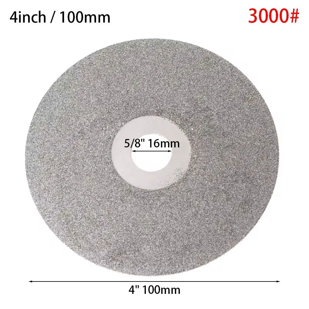 100mm Coated Grinding and Polishing Disc for Gemstones, Jewelry, and Glass